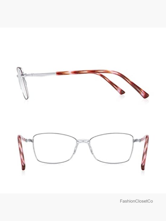 Metal Frame Reading Glasses with Spring Hinge Blue Light Blocking main image 4